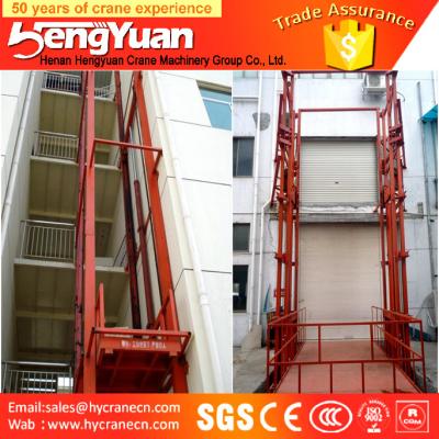 China SJD model guide rail chain cargo lift for sale