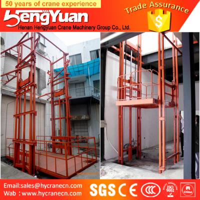 China CE approved guide rail chain cargo lifting equipment for sale