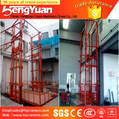 China 300kg-3000kg guide rail lift /telescopic lift /hydraulic cylinder cargo lift for sale