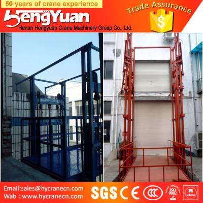 China Chinese economic guide rail chain cargo elevator for sale