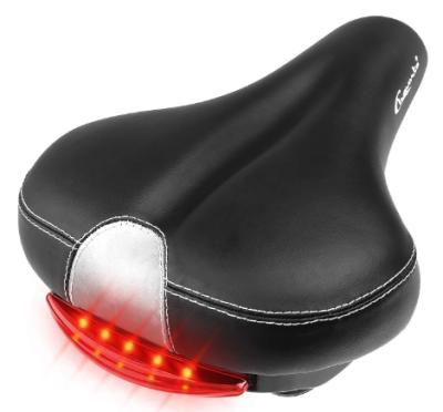 China Men CE ROHS Certificate Comfort Tail Light Bicycle Saddle City Bike Cushion Cycling Seat for sale