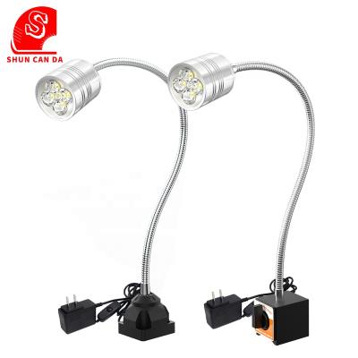 China 360 Degree Rotating Shuncanda 24V Led Machine Lamp Aluminum Alloy Gooseneck Lamp CNC Machine Tool Light for sale