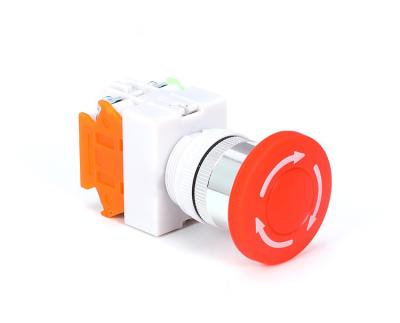 China LAY37 PBC Y090-11ZS 22MM Mushroom Master Emergency Stop Button Switch Emergency Stop Self-locking Button Y090-11ZS for sale