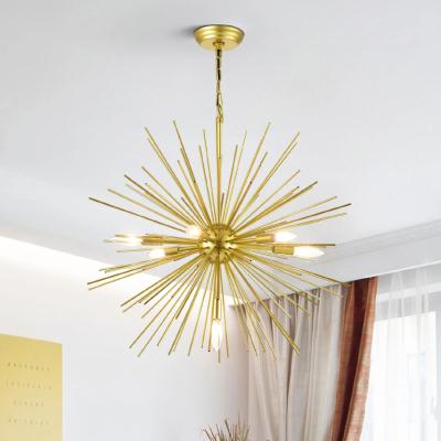 China Modern Hanging Lamp Hotel Living Room Industrial Sphere Pendant Light Chandelier With Wrought Iron Accents for sale