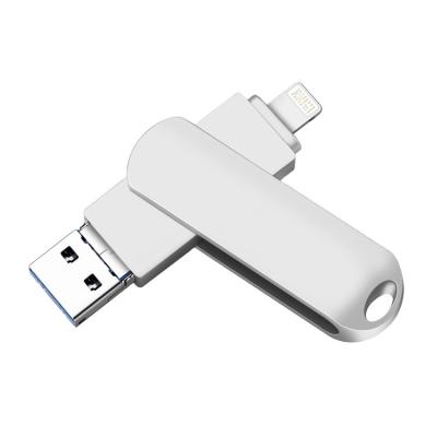 China Metal 3 in 1 Otg Pen Drive Otg Usb Flash Drive 3.0 For I Phone i Pad 16gb 32gb 64gb 128gb 256gb usb android for sale