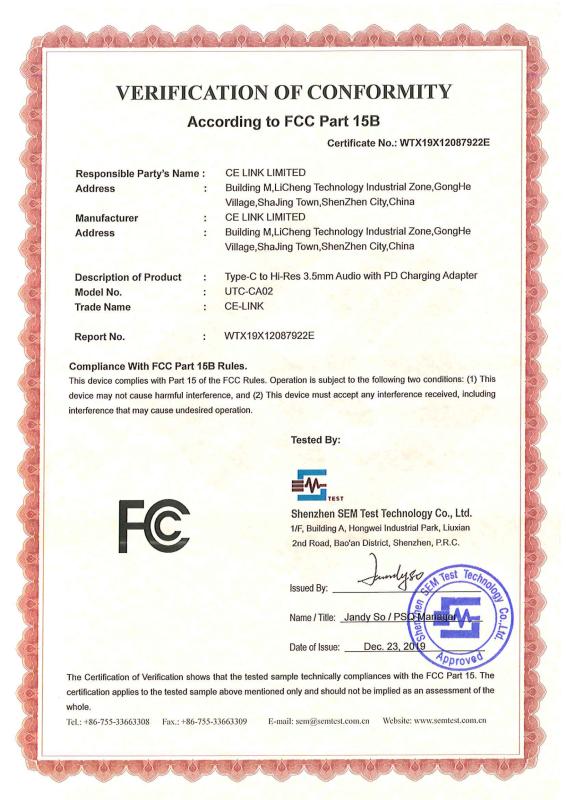 FCC - Shenzhen Wanka Technology Co., Ltd.