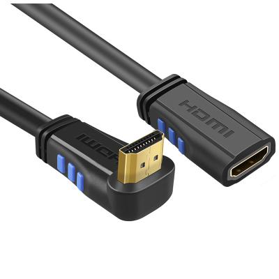 China COMPUTER HDMI 2.0 Extension Cable 1.5 Feet Upward Angle HDMI Male To HDMI Female Cable 2.0 Support 3D 4K for sale