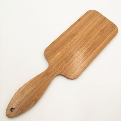 China Sustainable Bamboo Kitchen Pizza Skin Cutting Board With Handle for sale