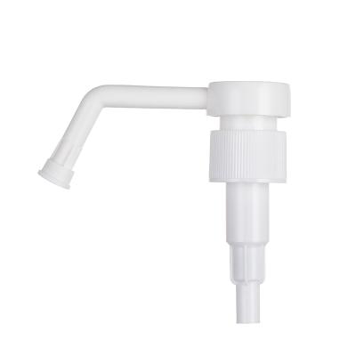 China Non Spill Cosmetic Lotion Pumps 24mm Long Nozzle 2cc Pump Head With Three Holes for sale