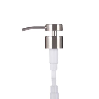 China Non Long Spill Nozzle Stainless Steel Metal Soap Lotion Pump For Bathroom for sale