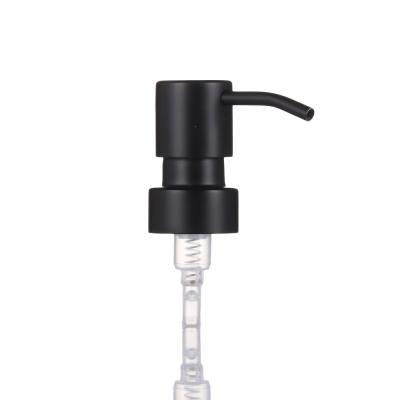 China Non Spill High Quality Black 28mm Stainless Steel Metal Lotion Pump Head For Bath for sale