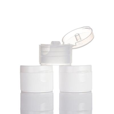 China Non Spill Custom Bottle Screw Caps 28/410 Plastic Flip Top Cap For Shampoo Bottle for sale