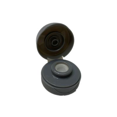 China Non Spill 33/400 38/400 Plastic Cap With Silicon Valve Lid For Bottles for sale