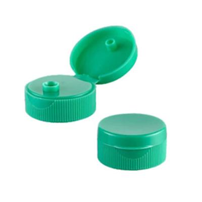 China Non Spill 20/400 Ribbed Purple Plastic Flip Top Cap For Shampoo Bottle for sale