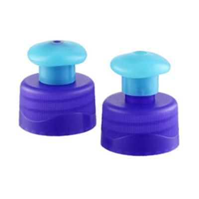 China Non Spill Good Quality 28MM Plastic Push Pull Cap Custom Plastic Cap For Bottle for sale