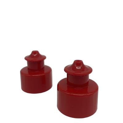 China Non Spill Plastic Ribbed Pull 28 410 Push Cap Lotion Bottle Cap For Bottle for sale