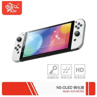 China Newest Newest Anti Fingerprint Oil Resistance Game Console Screen Protector Tempered Glass Film For Nintendo Switch Oled for sale