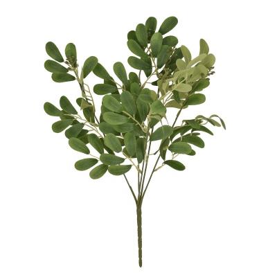 China Home decoration 5 forks simulation Nordic flowers and plastics style green leaf VF-087 for sale