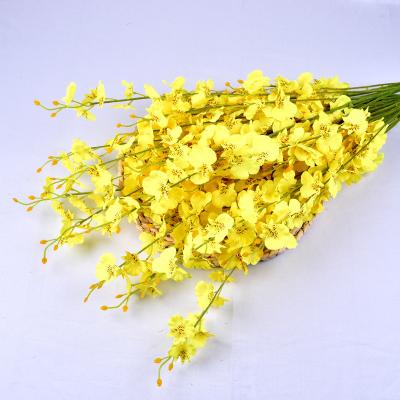 China VF-019 Autumn Decor Flower Arrangement Orchid Floral Artificial Floral Lady Orchid Stem For Events Rustic Dance Wedding for sale