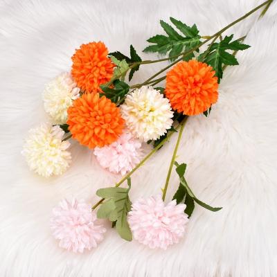 China Silk+Plastic VFL-020 Cheap Silk Dandelion Ball Chrysanthemums Simulation Pompom Flowers For Party Decoration Home Dandelion for sale