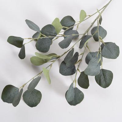 China VF-046 Silk Artificial Eucalyptus Leaf Plants Wholesale Plastic Colorful Garden Decoration Artificial Eucalyptus Cloth And Leaf Plants for sale