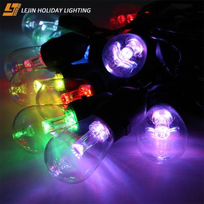 China Waterproof Connectable Lights RGB Outdoor Remote Control Christmas Festoon Solar Festoon Lights for sale