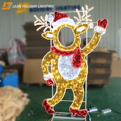 China Holiday Decoration 24V Flat Shape Light Flashing Deer Christmas Pattern Light for sale