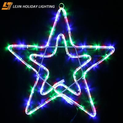 China Holiday Decoration RGB 92leds 2d Star Pattern Indoor Hanging Light for Festival Decoration for sale