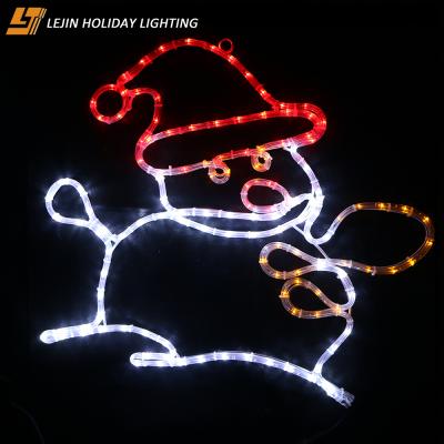 China Holiday Decoration Iron Frame 220V Led Snowman Pattern Stable Light 2d For Holiday Decoration for sale