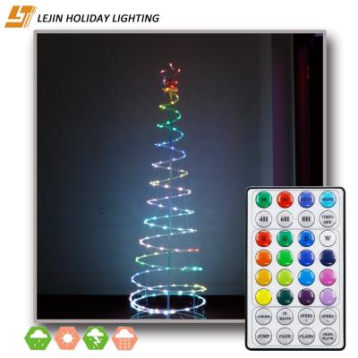 China Christmas Tree Pattern Lights 32 Function RGB Christmas Tree Pattern Remote Lights with Ring for sale