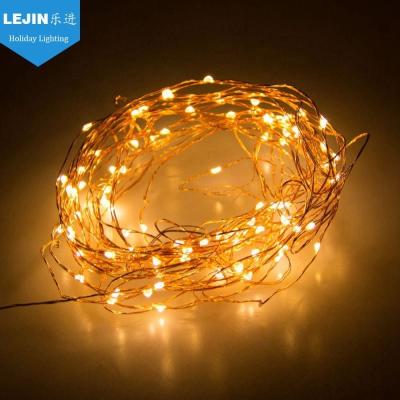 China Indoor Copper Wire String Lights Lejin Battery Copper Wire String Lights With Remote Fairy Lights for sale