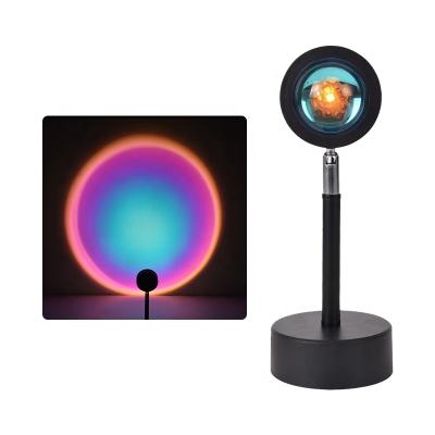 China Modern Creative Night Light Adjustable Amazon USB Angle Live Broadcast Bedroom Rainbow Sun Sunset LED Projection Decorative Light for sale