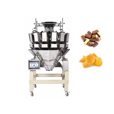 China 10/14 head automatic multifunction food weigher snack packing machine multihead weigher for sale