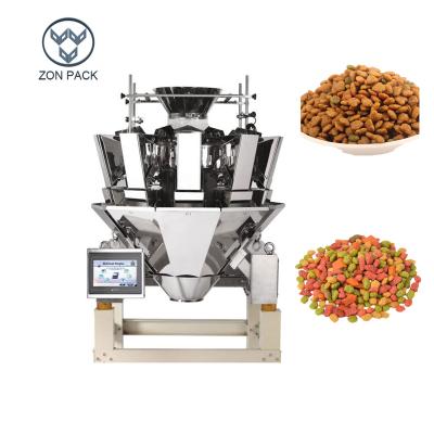 China All-automatic Cat Food Weighing 500g 1000g Multihead Food Pet Food Weigher Packing Machine for sale