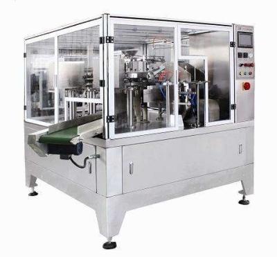 China High efficient automatic rotary candy chips/nuts/snacks filling pouch pack doy punch packing machine for sale