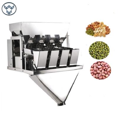 China Food Factory Price 4 Heads Linear Scale Beans Weighing Packing Linear Weigher For Coffee Beans for sale