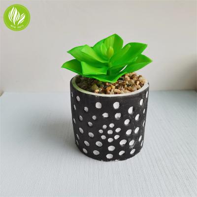 China Eco-friendly Mini Artificial Succulent Plants Decorative Bonsai Plants Mini Succulent Plant Potted for sale