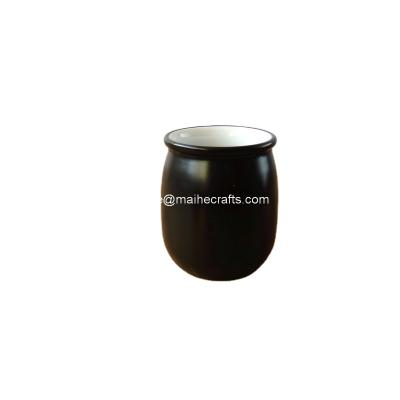 China Matte Black Candle Ships Porcelain 150ml Candle Jar DIY Candle for sale