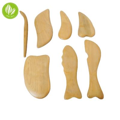 China Eco - Friendly Natural Wooden Guasha Plate Massage Tool Guasha Scraping Board for sale