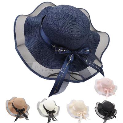 China Large Wave Brim Comfortable Cheap Beach Hat For Women Summer Shade Dome Outdoor Straw Hats for sale