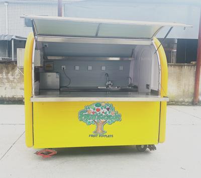 China Vegetable processing plant ZhiCHENG factory price mobile food truck watermelon fruit food trailer hot dog food cart for sale