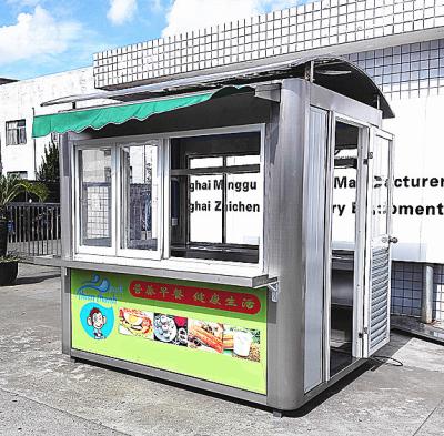 China Frying Oil Factory Kebab Kiosk Stainless Steel Outdoor Street Food Kiosk For Sale for sale