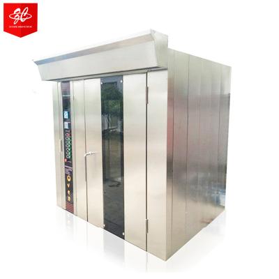 China Shanghai Zhicheng Electric /gas/diesel Hotels Rotary Bread Oven 32 Industrial Trays Bakery Rotary Rack Oven for sale