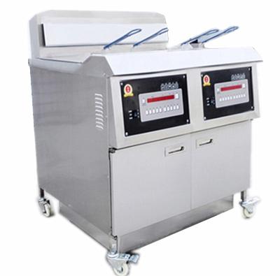 China Hotels CE Approved Gas Deep Fryer With Double Tanks Commercial Deep Fryer For Frying Potato Chips French Fries for sale