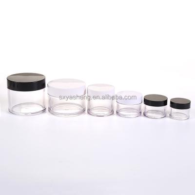 China Thick Empty Wall 3g 5g 10g 15g 20g 30g Nail Gel Dipping Polish Powder Jar Clear Acrylics Plastic Container for sale