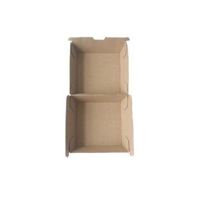 China Biodegradable Custom Disposable Food Grade Hamburger Cardboard Hamburger Packaging Corrugated Paper Box for sale