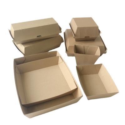 China Disposable Custom Printed Paper Food Packaging Cardboard Hamburger Box, Hamburg Corrugated Box for sale