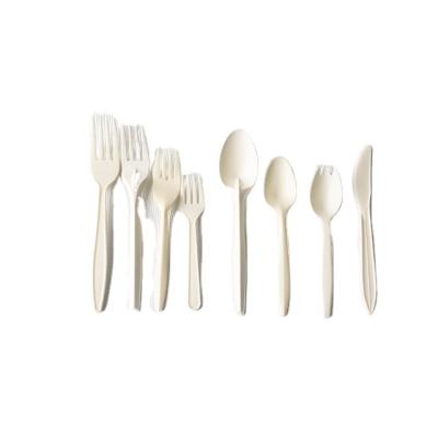 China Disposable Disposable Biodegradable Eco Friendly Compostable Cutlery Sets PSM Knife Restaurant Spoon Fork Knife Sets for sale