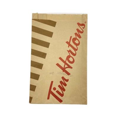 China Custom Made Recyclable Take Away Fast Food Packaging Paper Bags Original Small Size Paper Without Liner for sale