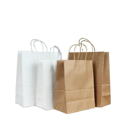 China China Disposable Manufacturer Customized Logo Printing Eco - Friendly Kraft Paper Bags Variety Sizes for sale